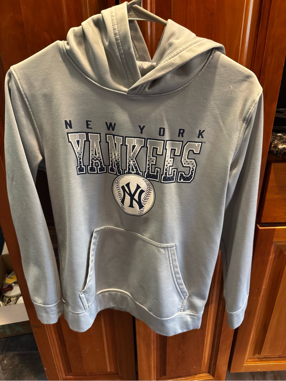 Genuine Merchandise New York Yankees Light Gray Hoodie